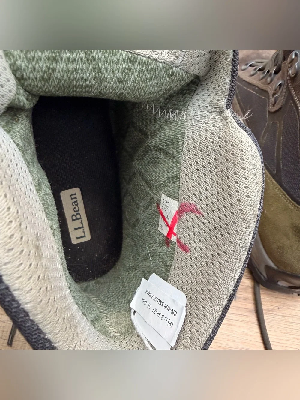 LL Bean Men's size 12 Bigelow GORE-TEX Hiking Boots  Gray/Brown Hiking Boots